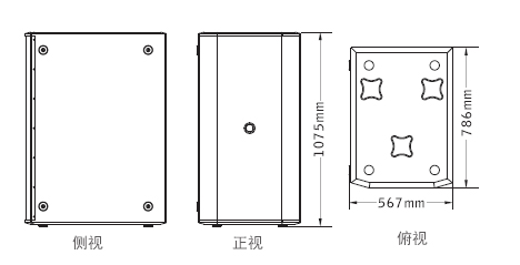 PRS音响,无源音箱,低频音箱,线阵列,扬声器，BL218B线阵列扬声器三视图